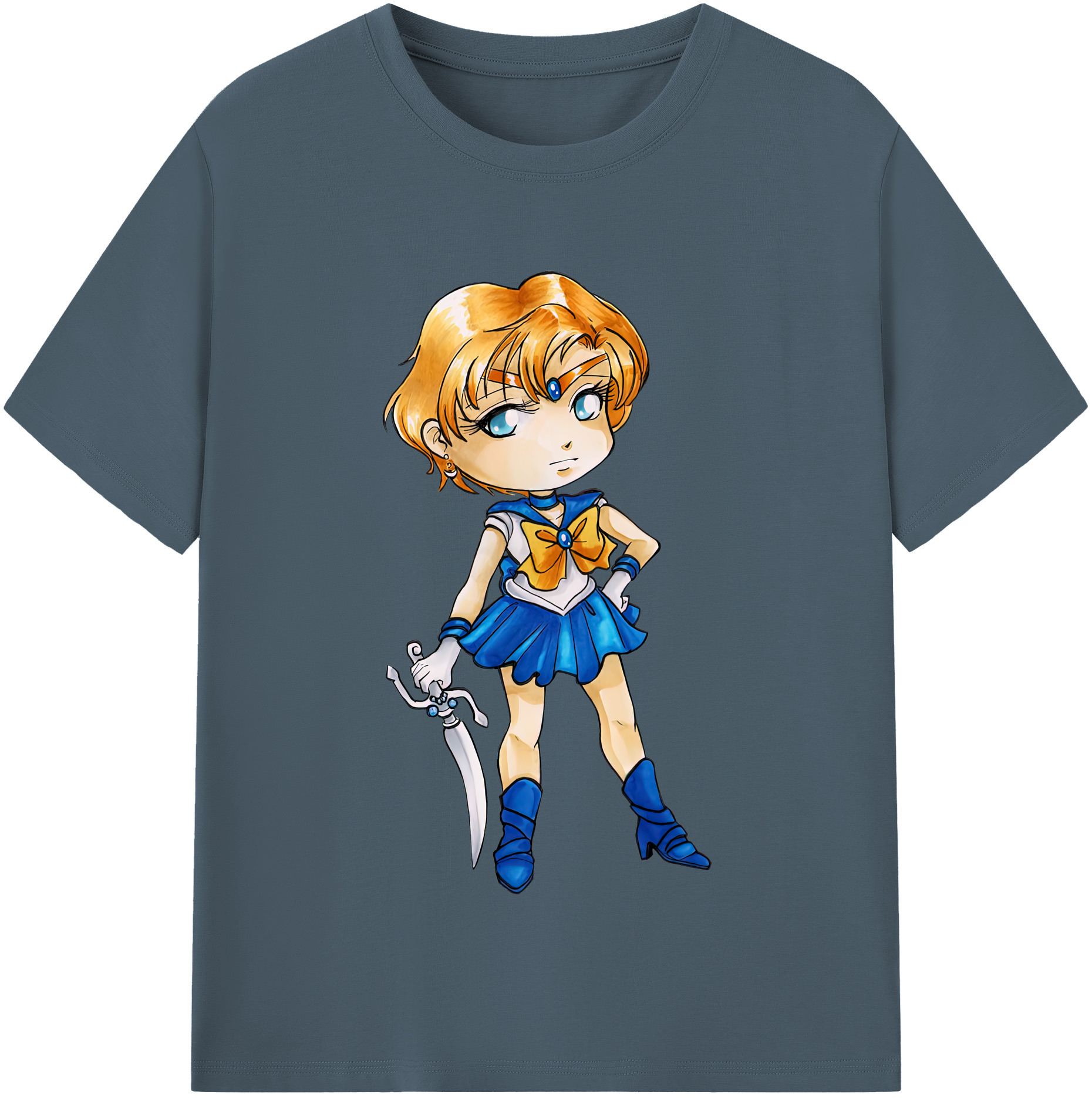 （画像用） 美少女戦士セーラームーン 天王はるか Sailor Moon Tenoh Haruka 綿100％半袖Tシャツ（フロントプリント）
